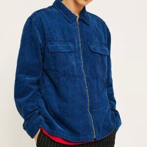 Urban Outfitters blue corduroy zip up jacket